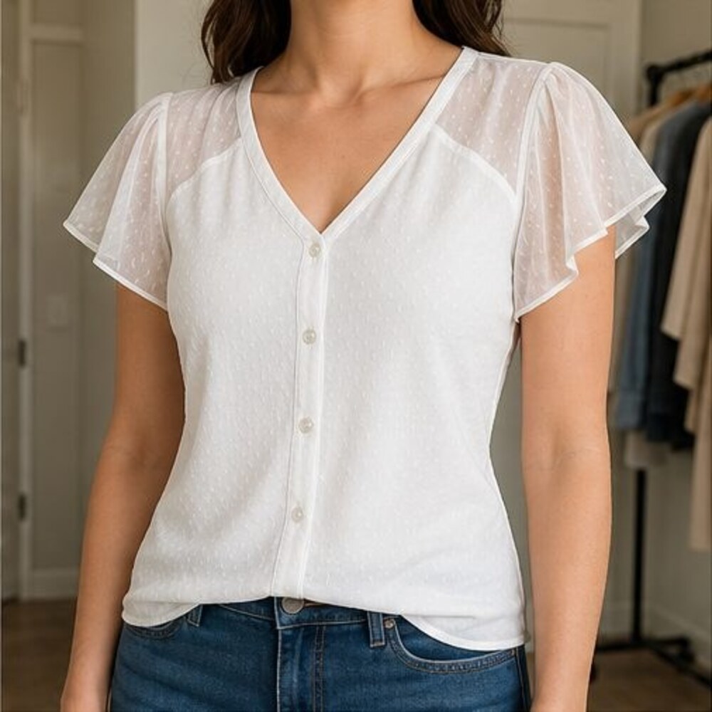 White Cami Blouse - Picture 2 of 6